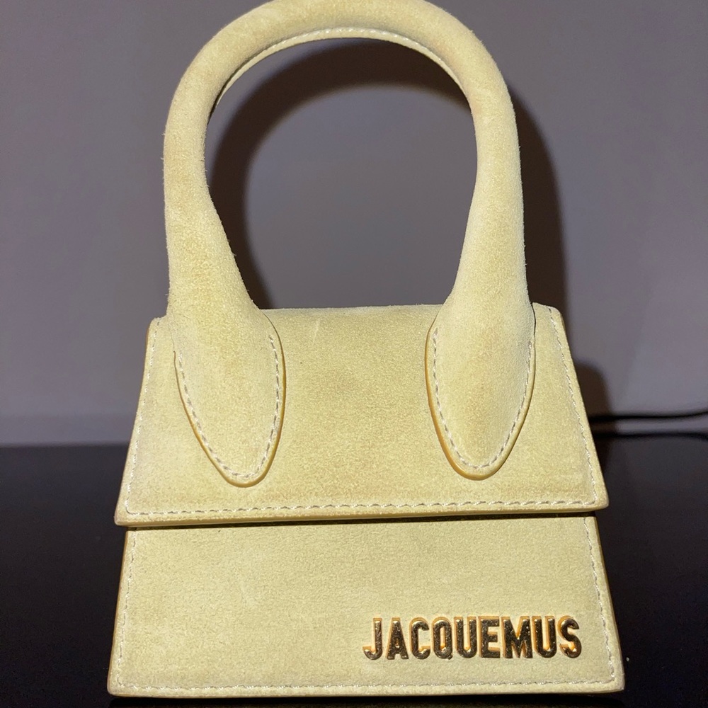 Jacquemus Le Chiquito Mini Light Green Suede Leather Cross Body Bag